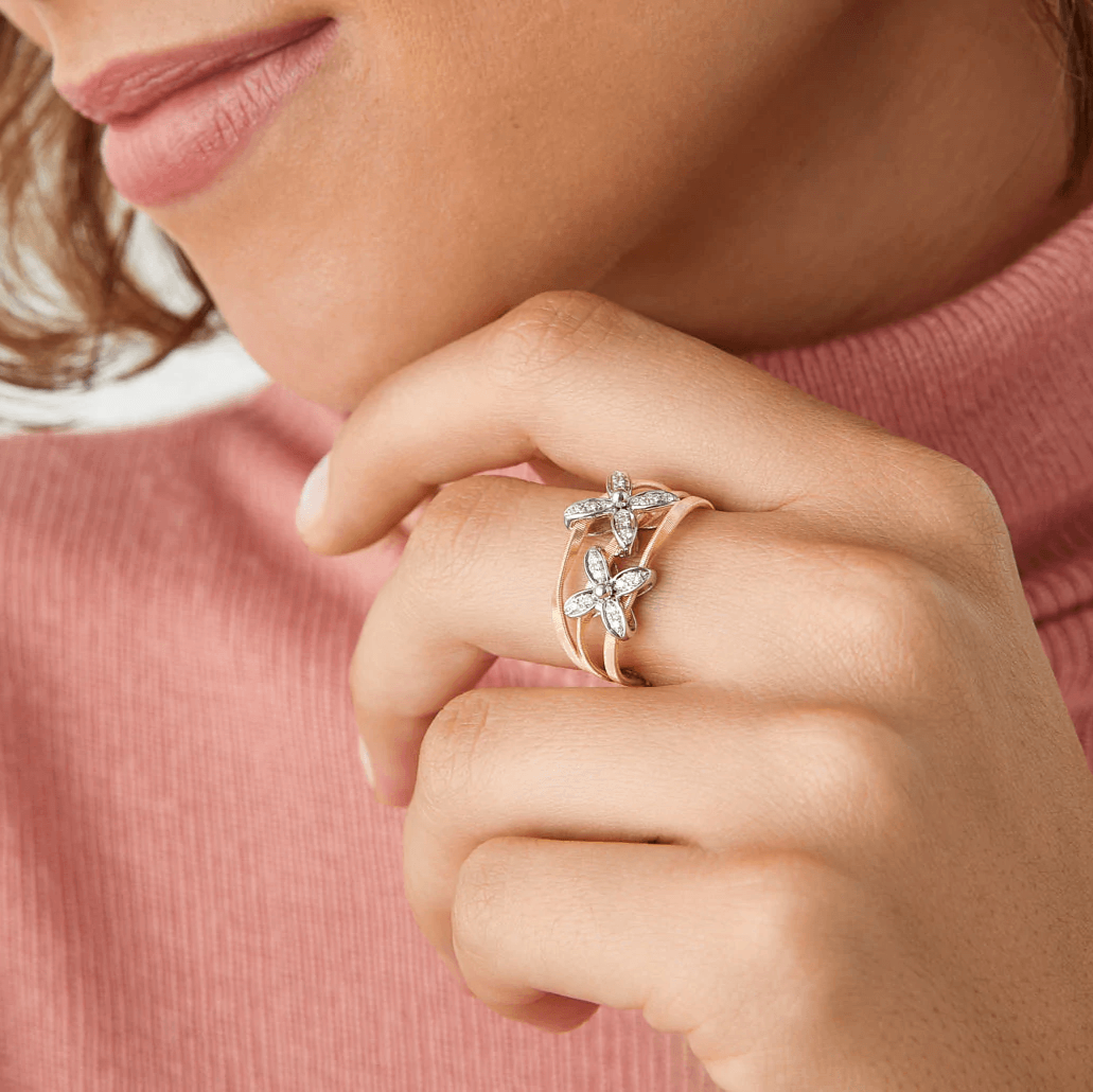 Marco Bicego Marrakech Onde Ring Diamonds and Yellow Gold - Orsini Jewellers