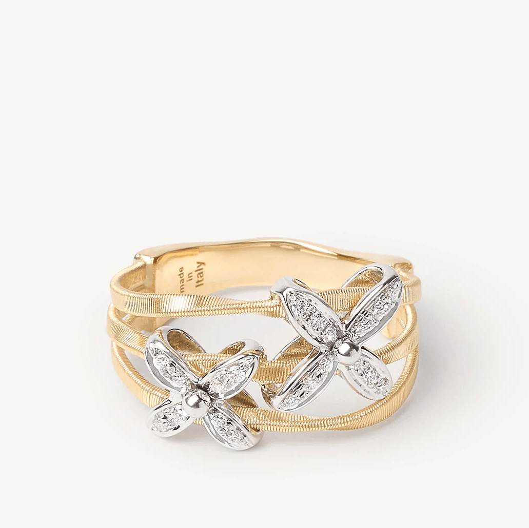 Marco Bicego Marrakech Onde Ring Diamonds and Yellow Gold - Orsini Jewellers