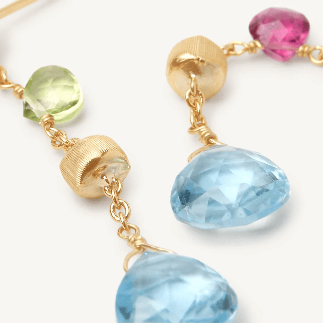 Marco Bicego Paradise 18k Gold Gemstone Earrings Mini - Orsini Jewellers
