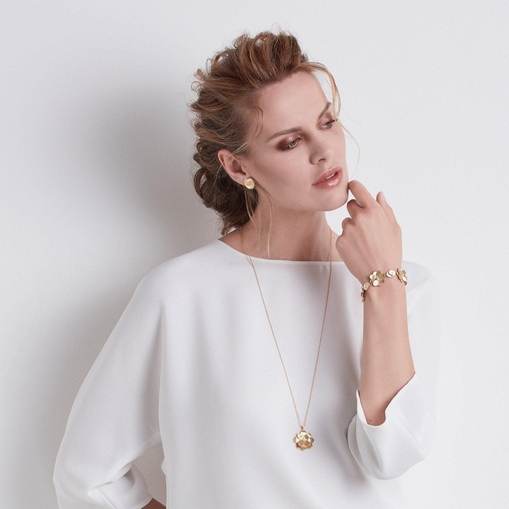 Marco Bicego Petali 18k Gold Diamond Necklace Long - Orsini Jewellers