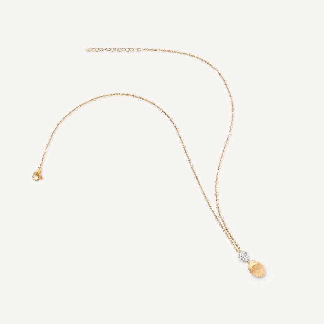 Marco Bicego Siviglia 18k Gold Diamond Necklace 2 Drop - Orsini Jewellers