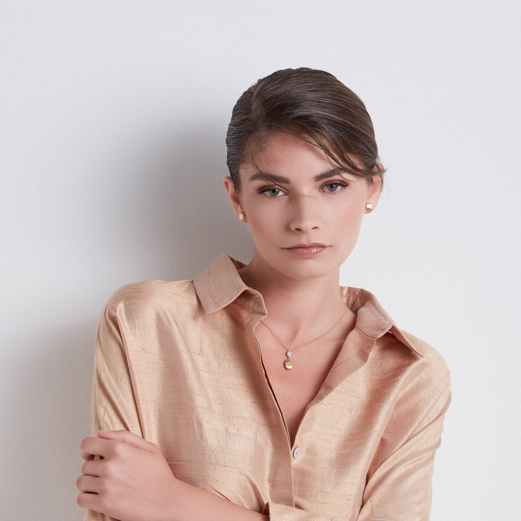 Marco Bicego Siviglia 18k Gold Diamond Necklace 2 Drop - Orsini Jewellers