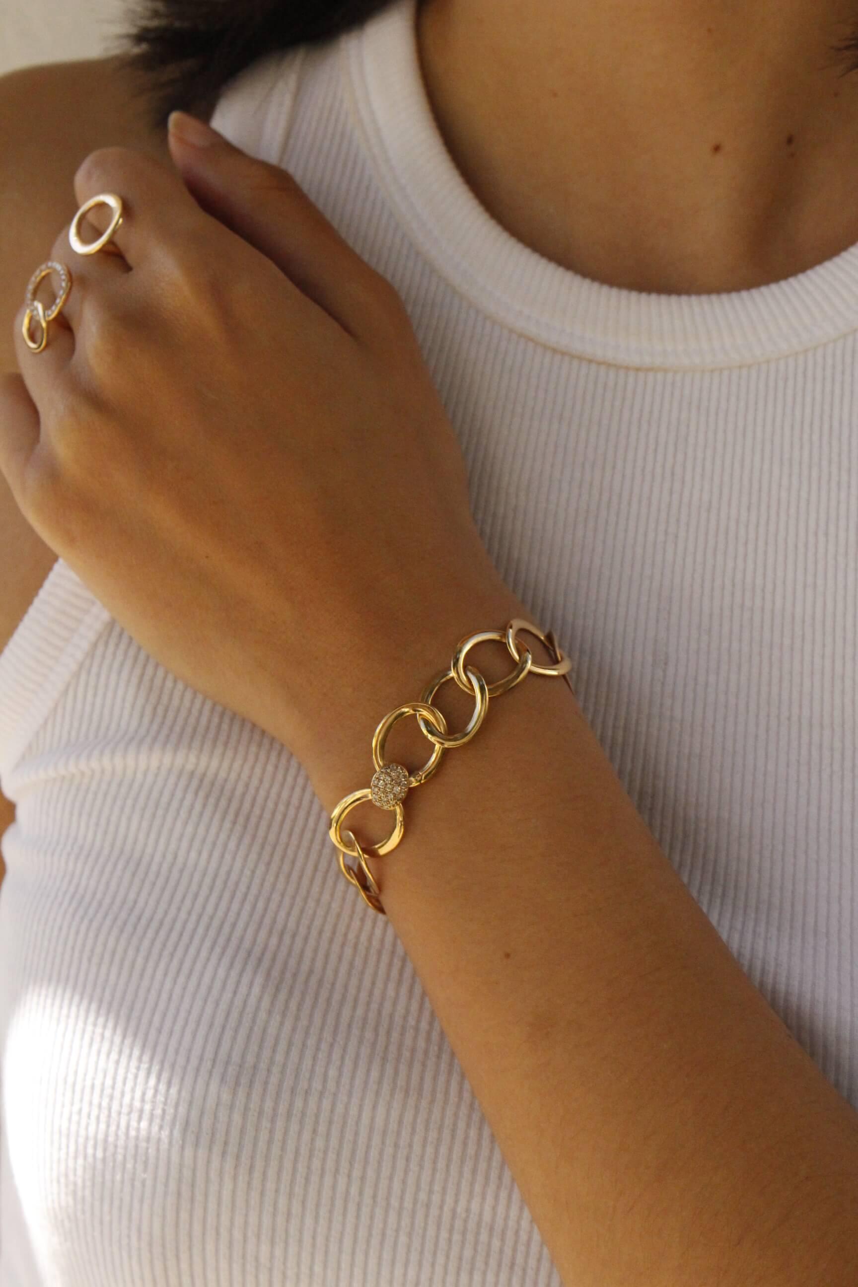 Pomellato Brera Bracelet 23 Brown Diamonds 18k Rose Gold - Orsini Jewellers