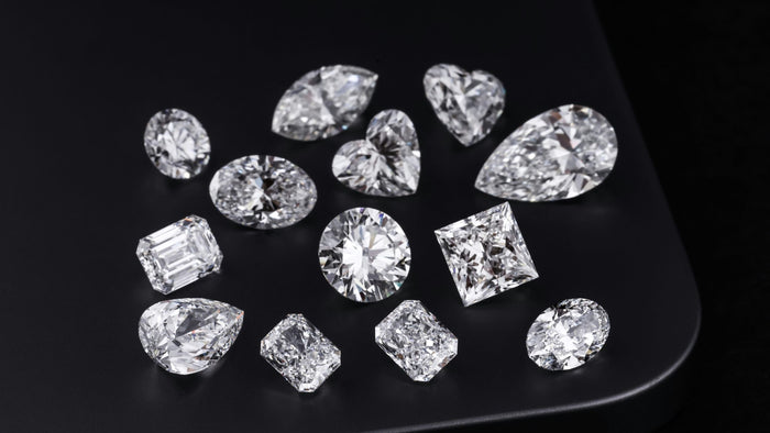 Loose diamonds in various shapes