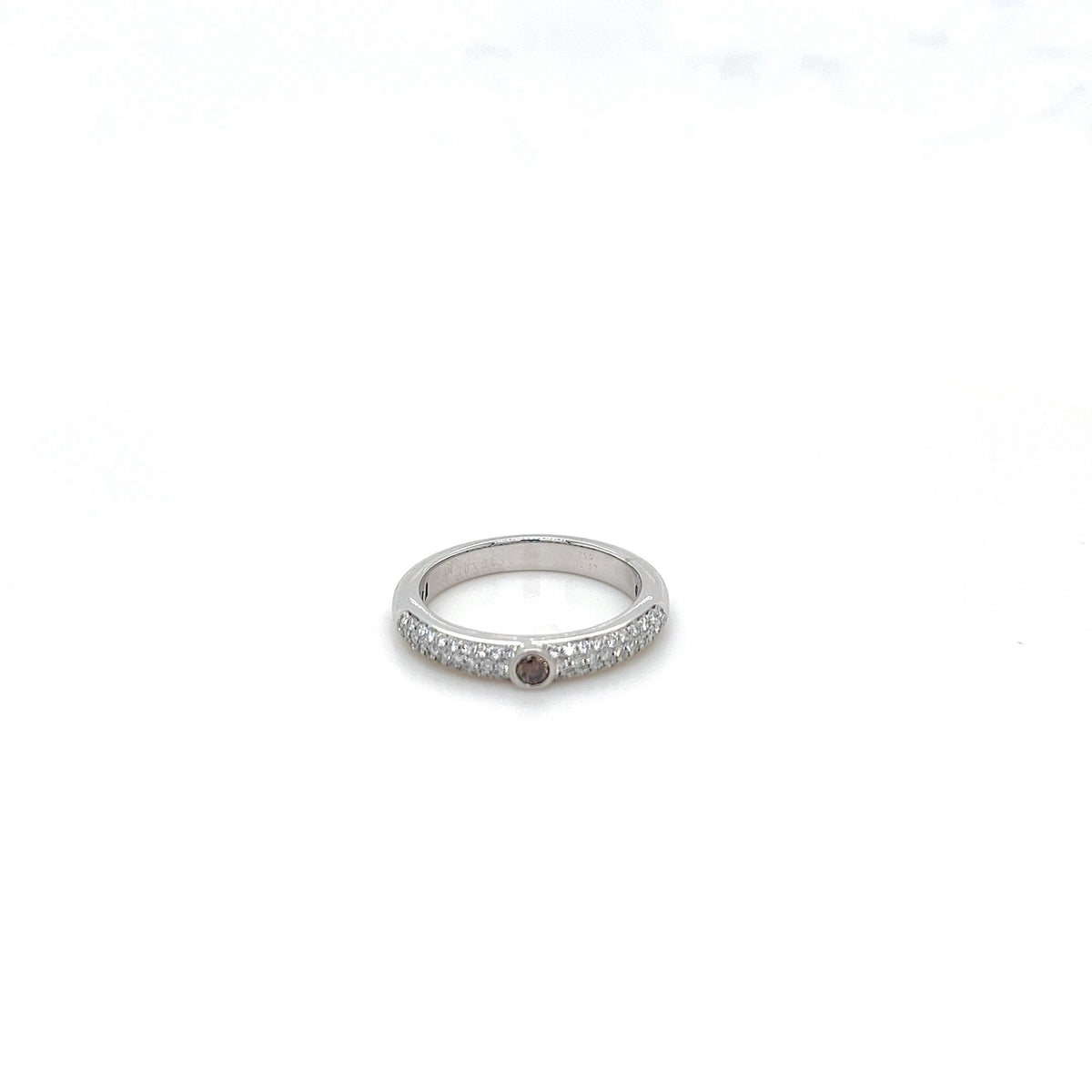 Tirisi white gold ring with small round brown diamond - Orsini Jewellers