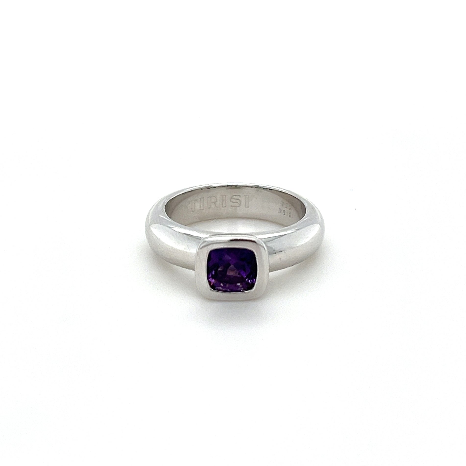 Tirisi Square Amethyst Ring in White Gold - Orsini Jewellers