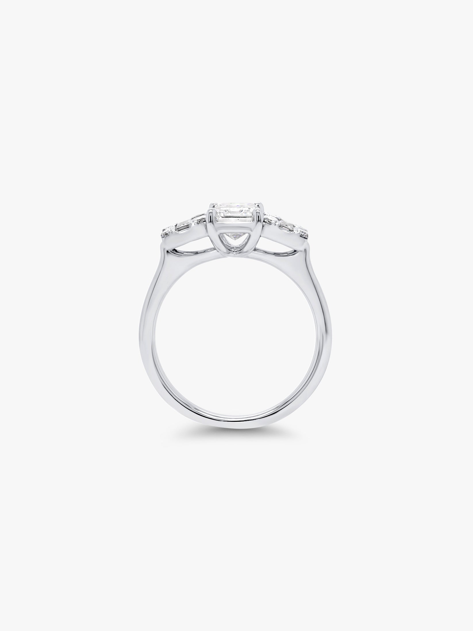 Griglia Emerald Cut Diamond Engagement Ring