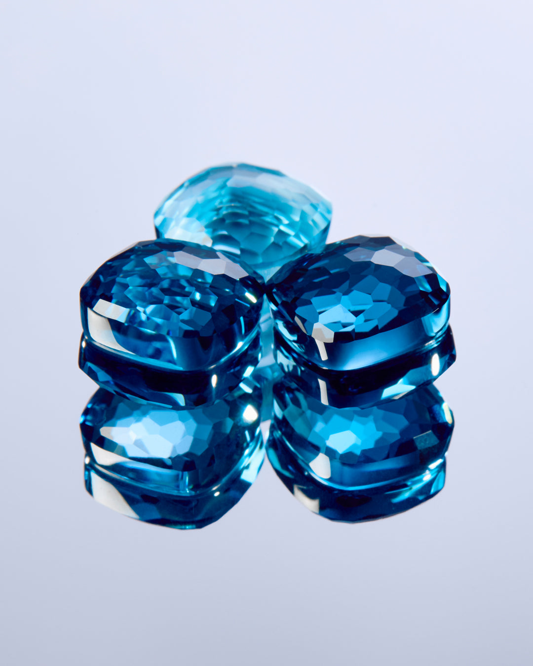 blue topaz gemstones ready for nudo rings behind the scenes jewellery making