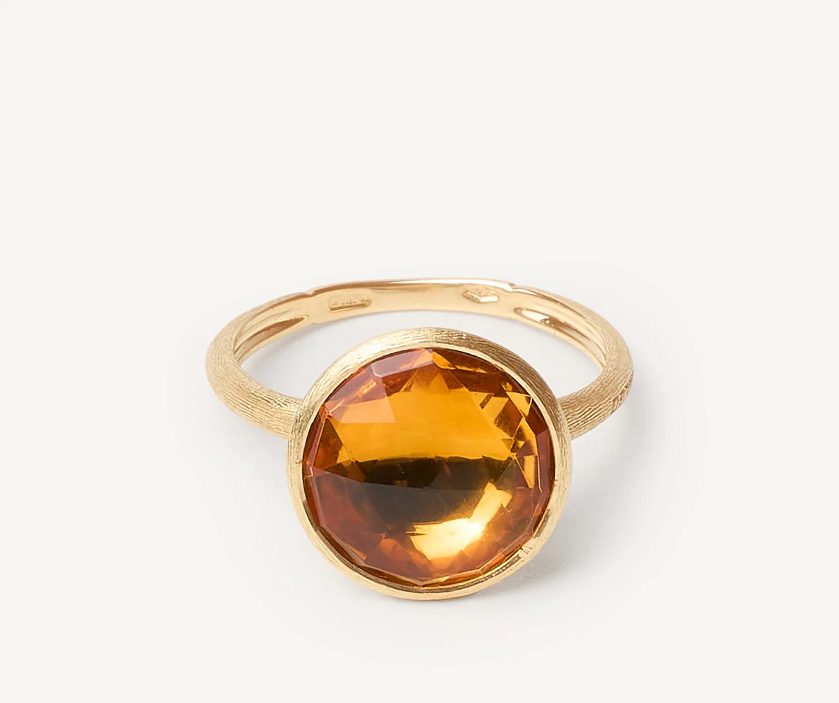 Marco Bicego Jaipur 18k Gold Citrine Quartz Ring Large - Orsini Jewellers