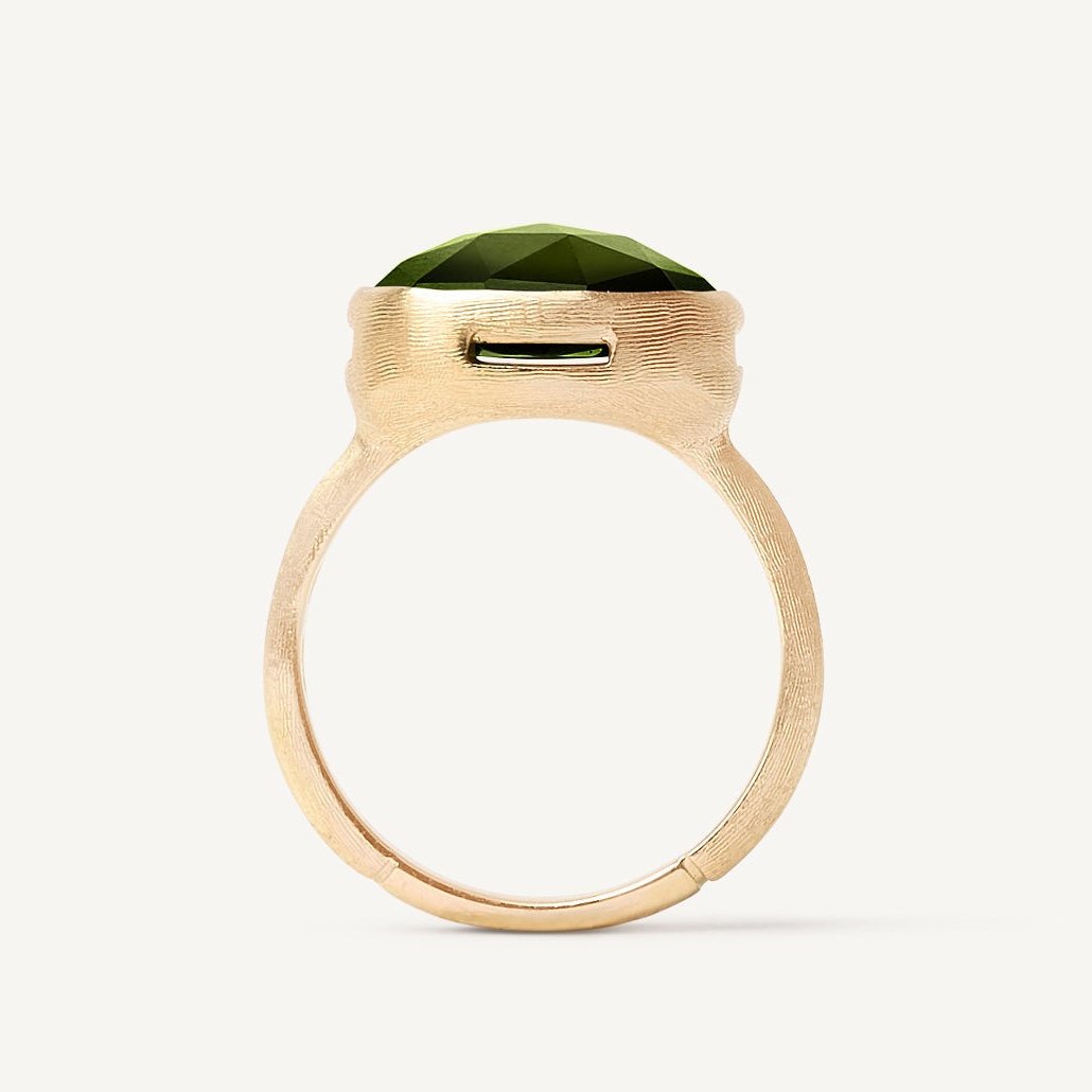 Marco Bicego Jaipur 18k Gold Green Tourmaline Ring Large