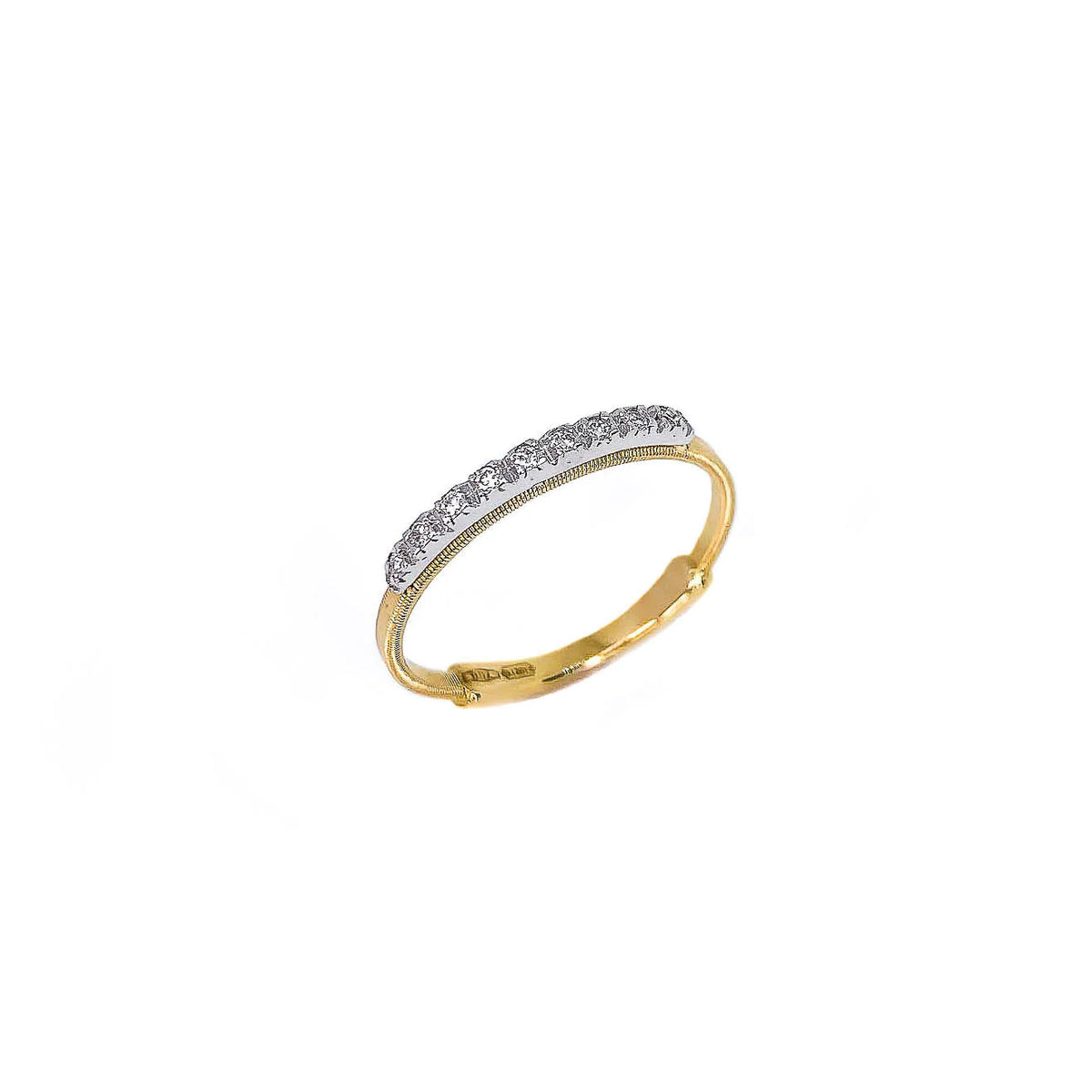 Marco Bicego Goa 18k Gold Diamond Ring Single Strand - Orsini Jewellers