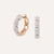Al Coro La Piazza Hoop Earrings White Diamonds in 18k Gold NE305WR