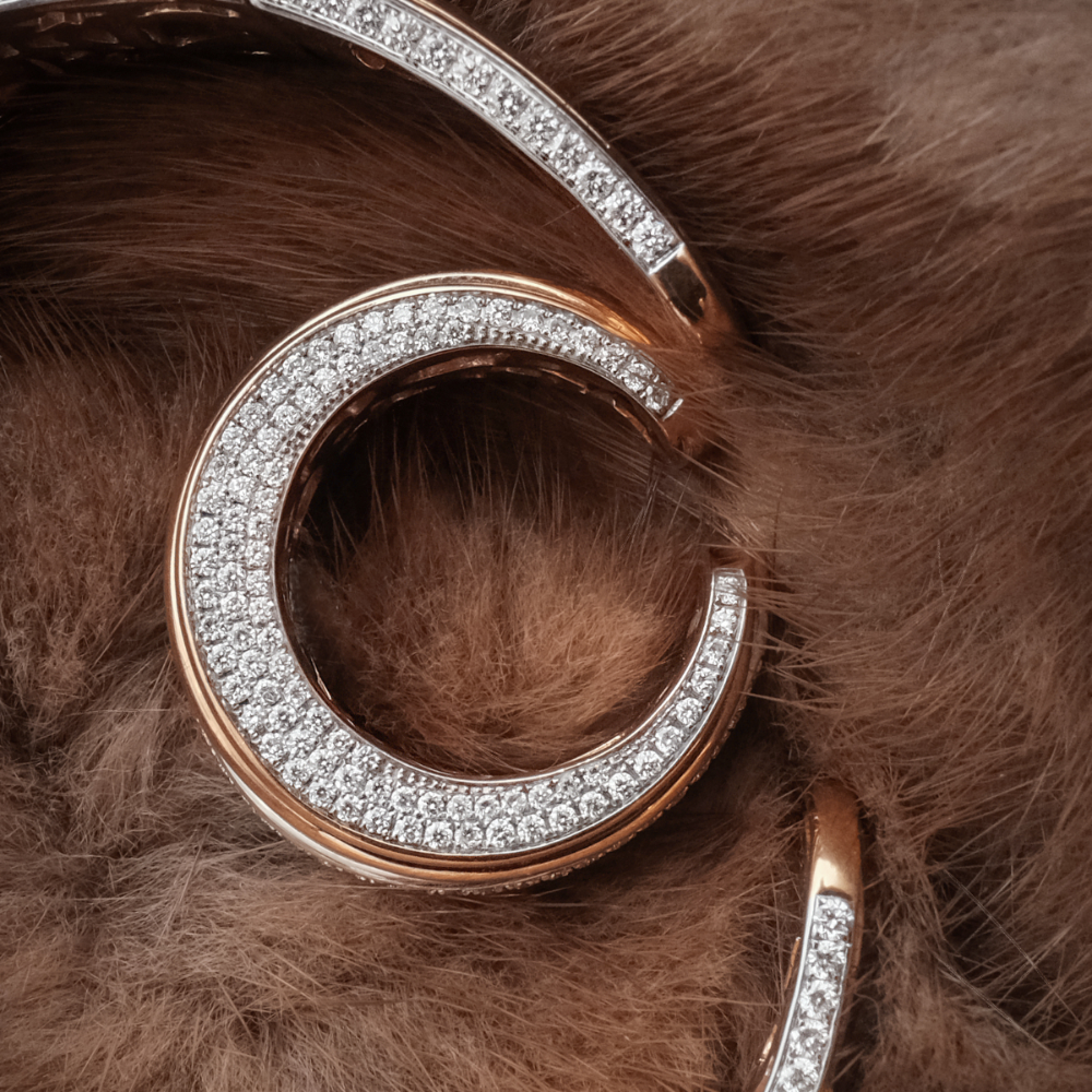 Al Coro Mezzaluna Ring in 18k Rose Gold 