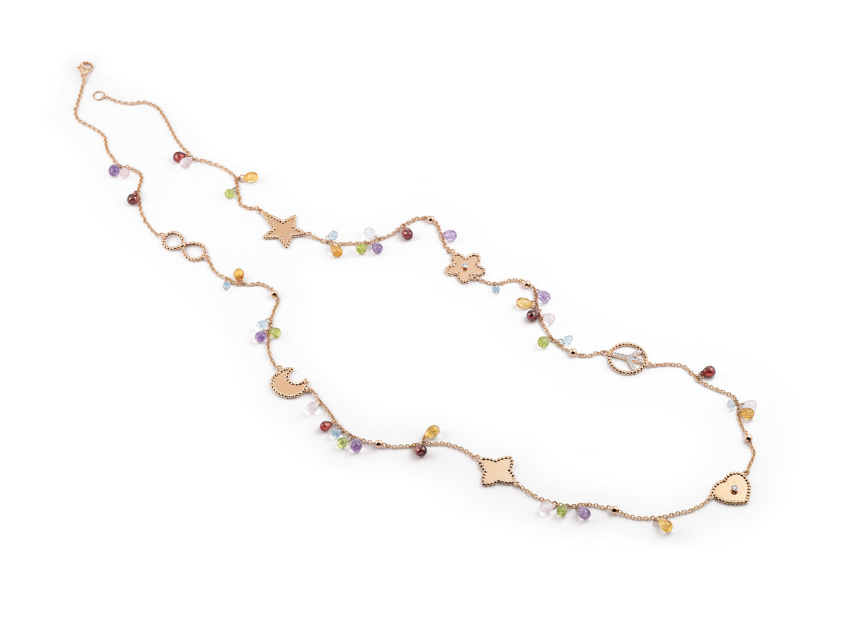 Al Coro Palladio 18kt gold necklace with diamonds and gemstones - Orsini Jewellers