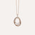 Al Coro Serenata 18k Gold and Diamond Detail Oval Drop Necklace