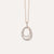 Al Coro Serenata 18k Gold and Diamond Oval Drop Necklace