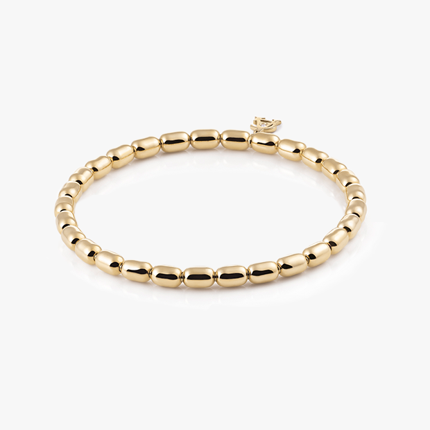 Al Coro Stretchy Capsule Bracelet in 18k Gold