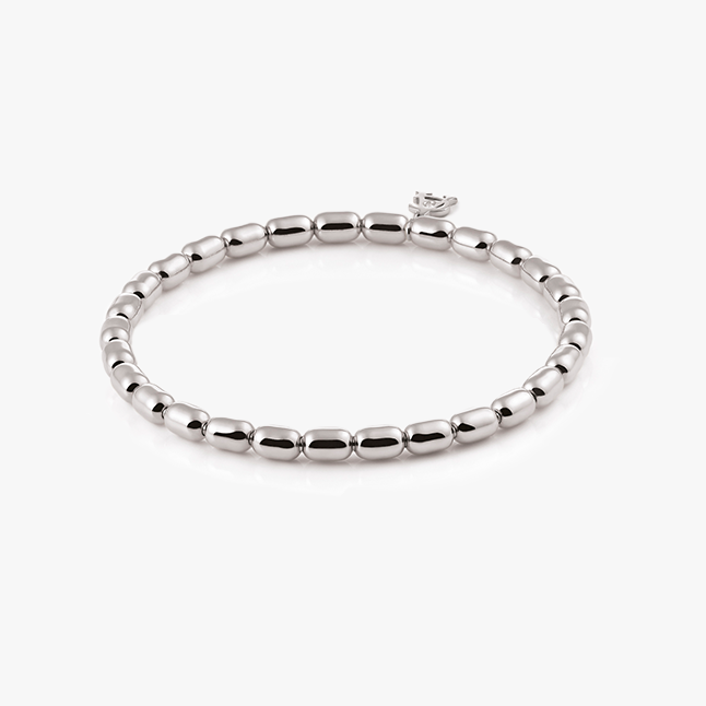 Al Coro Stretchy Capsule Bracelet in 18k White Gold