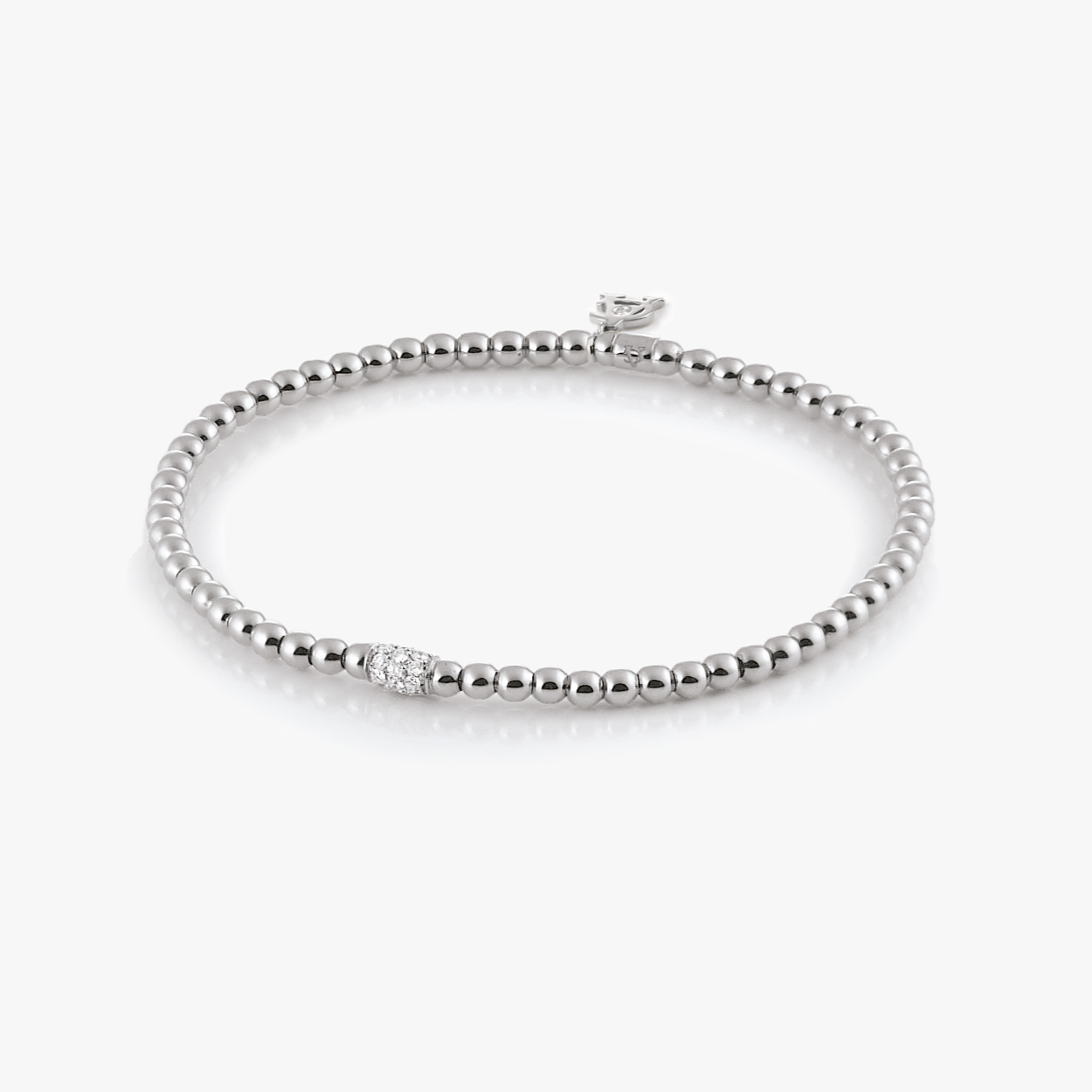 Al Coro Stretchy Bracelet in 18k White Gold with Diamonds A351W