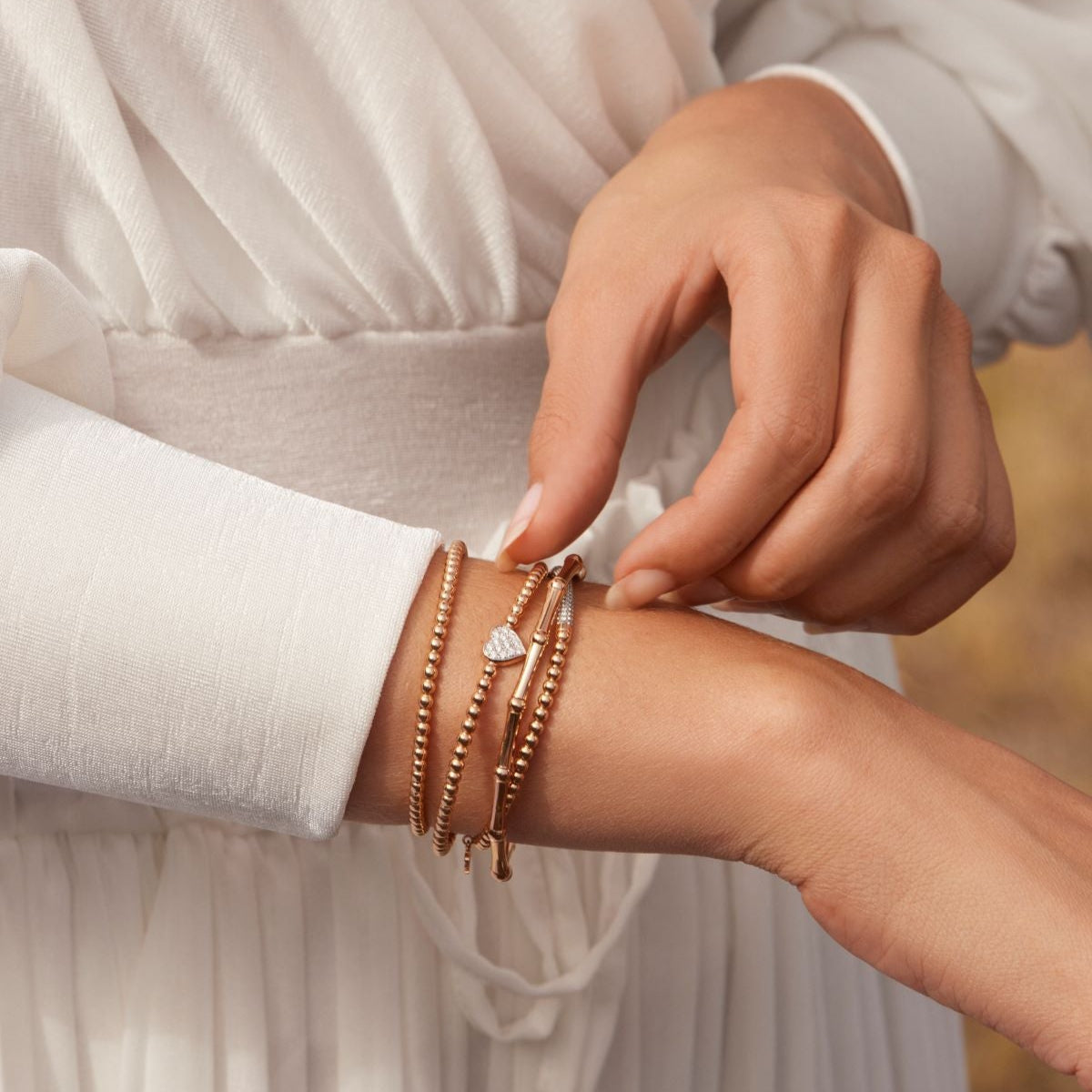 Al Coro rose gold high quality stretch braclets