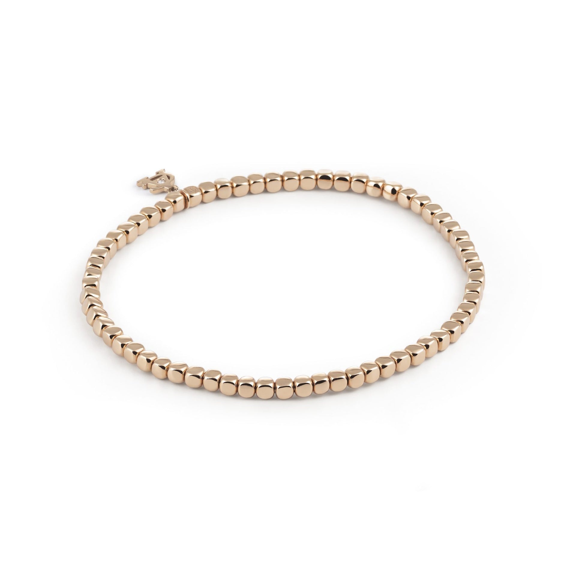 Al Coro Square Stretchy Bracelet in 18k Rose Gold - Orsini Jewellers