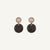 Al Coro Palladio 18kt rose gold earrings with black sapphires E2195BSR