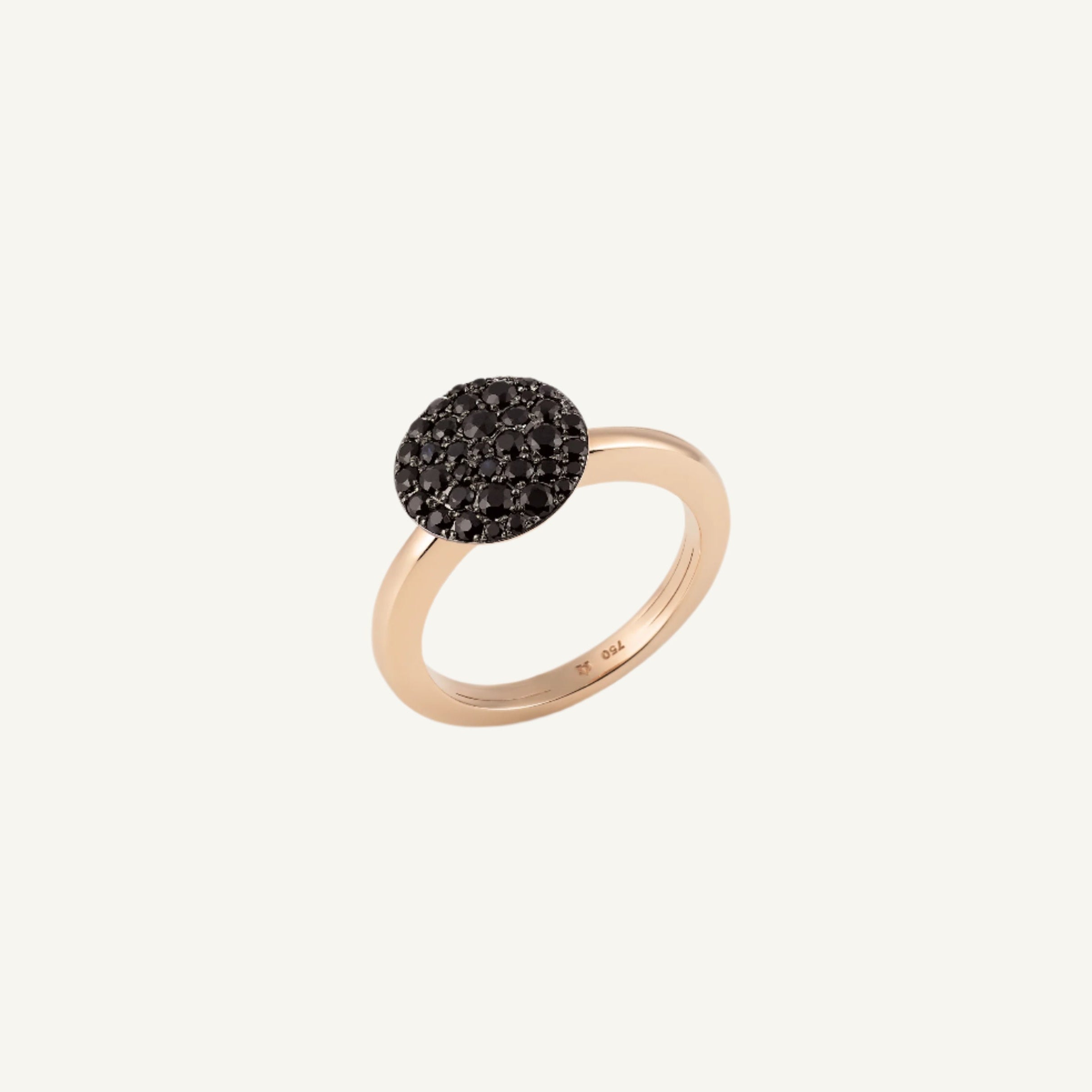 Al Coro Palladio 18kt rose gold ring with black sapphires