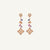 Al Coro Palladio Gemstone Drop Earrings in 18k Rose Gold with Diamonds - Orsini Jewellers NE256R.