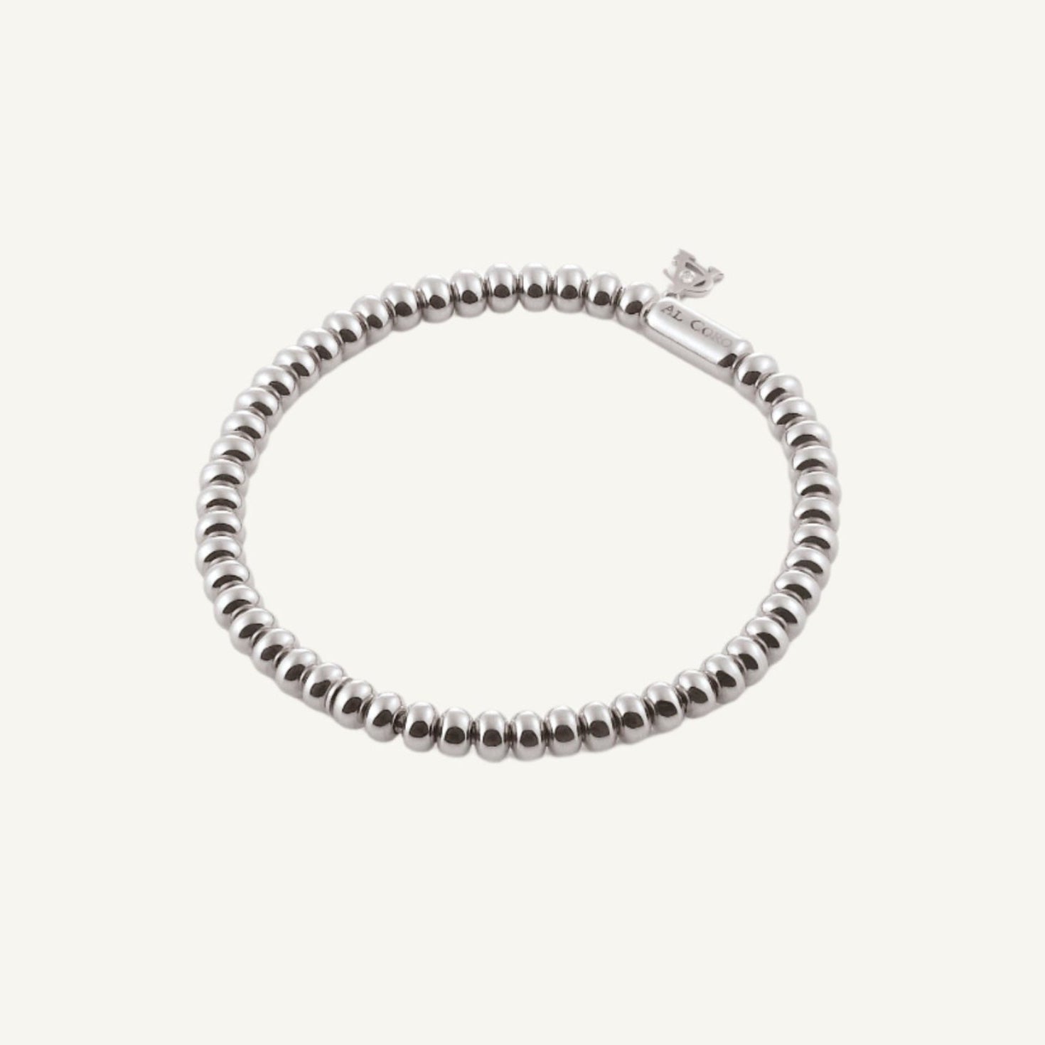 Al Coro Stretchy Bracelet in 18k White Gold .05mm - Orsini Jewellers A960W