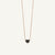 Al coro diamond black heart pendant double sided
