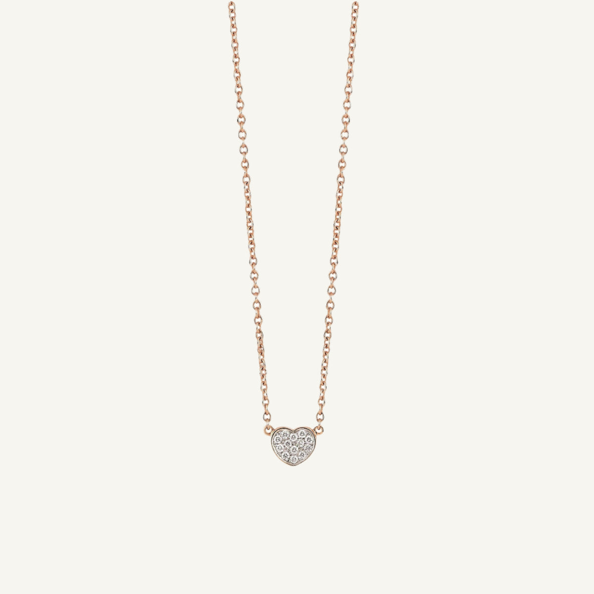 Al coro diamond white heart pendant double sided