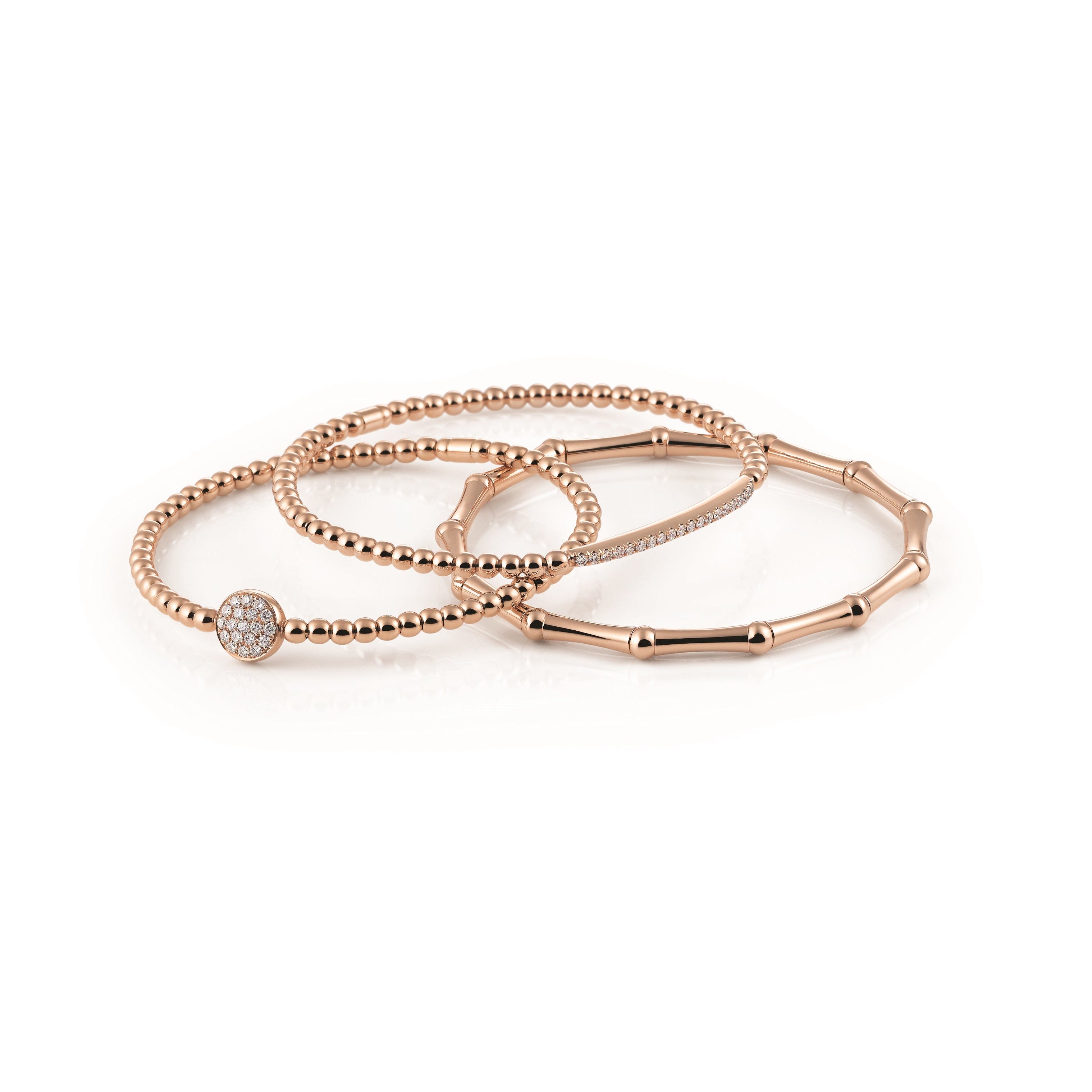 Al coro rose gold bamboo stretch bracelet A137R