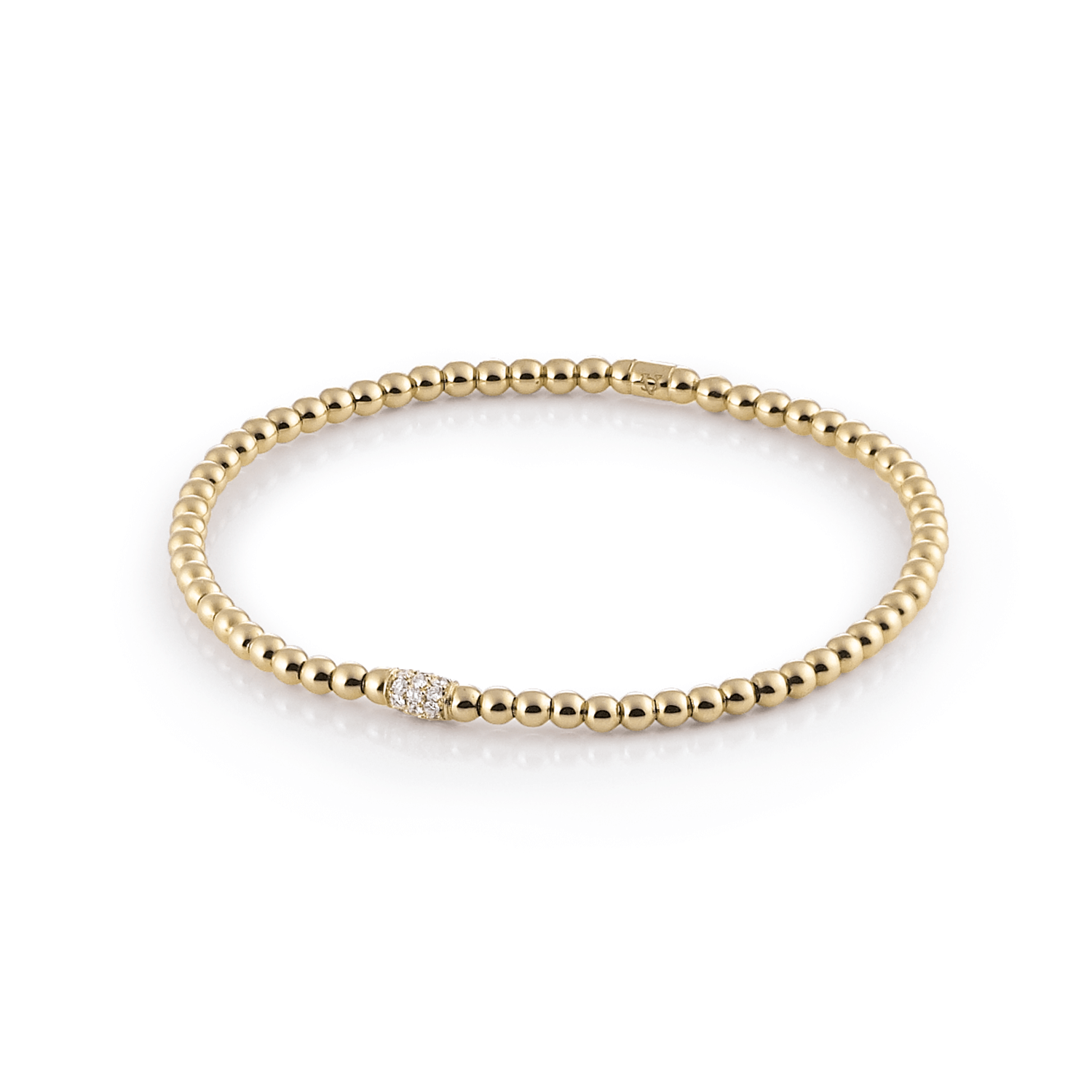 Al Coro Stretchy Bracelet in 18k Rose Gold with Diamonds - Orsini Jewellers NZ