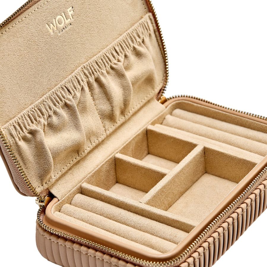 Bella Jewellery Zip Travel Case in Mocha