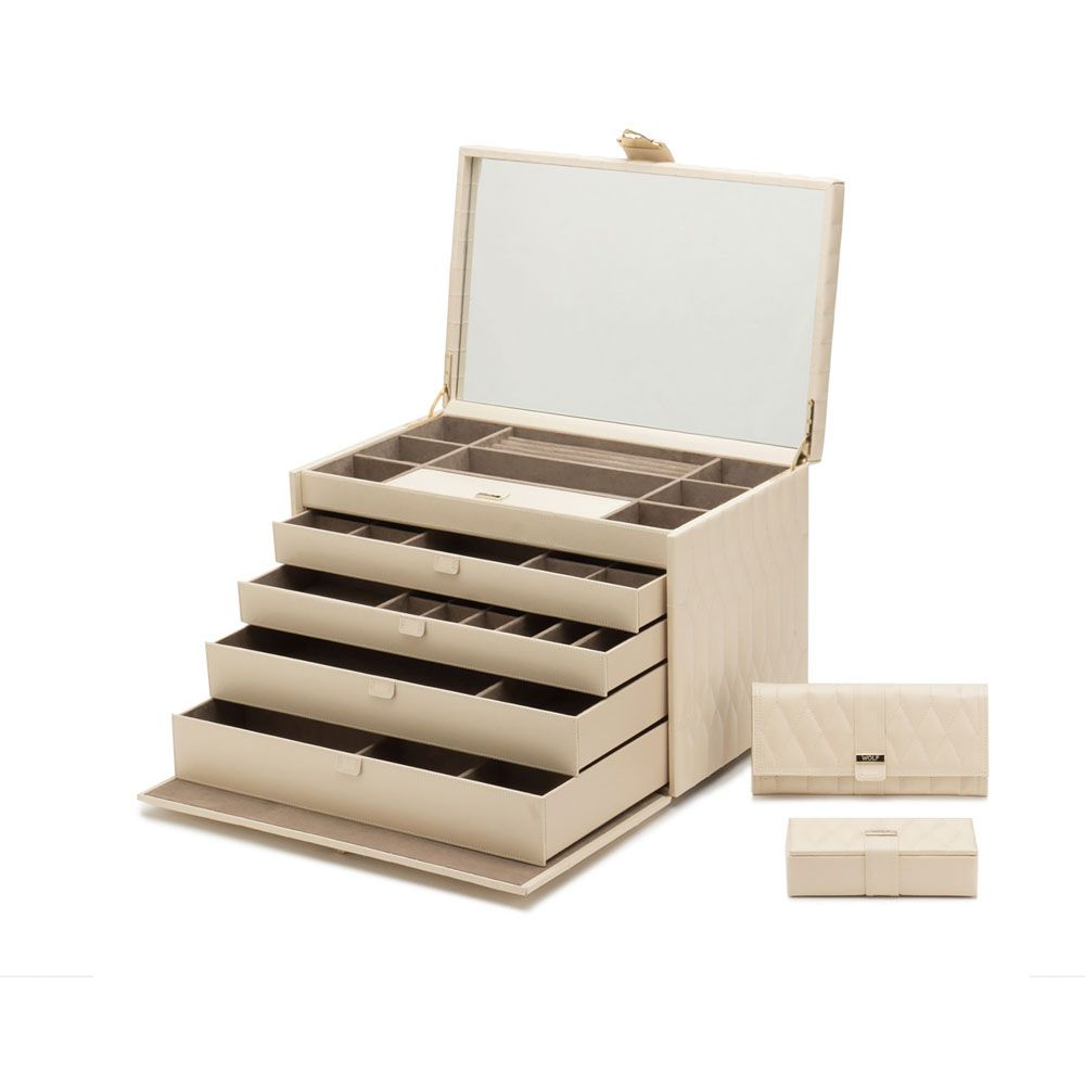 Caroline Ivory Coloured Extra Large Jewellery Case