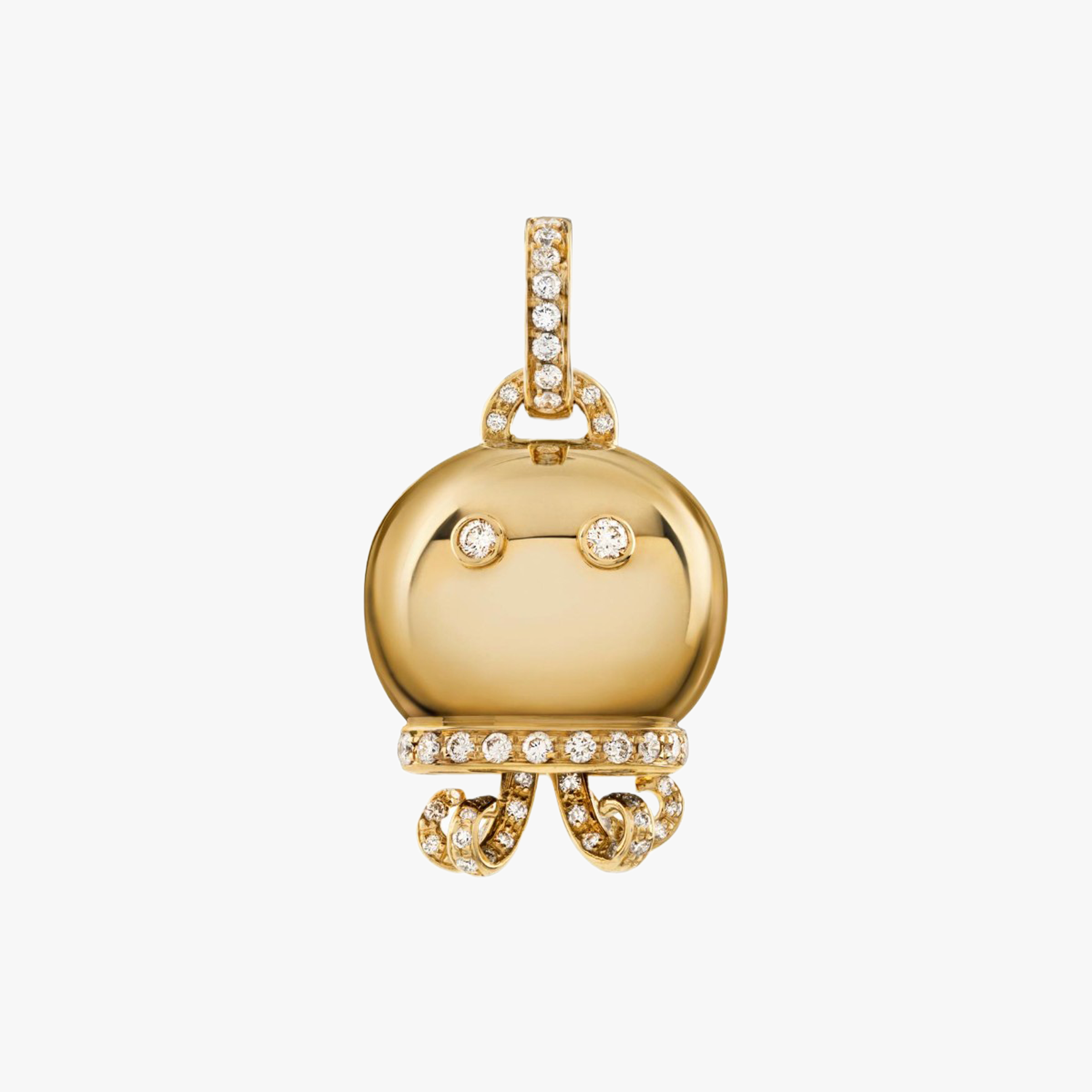 Chantecler Campanella Octopus charm in 18kt yellow gold and diamonds 25137