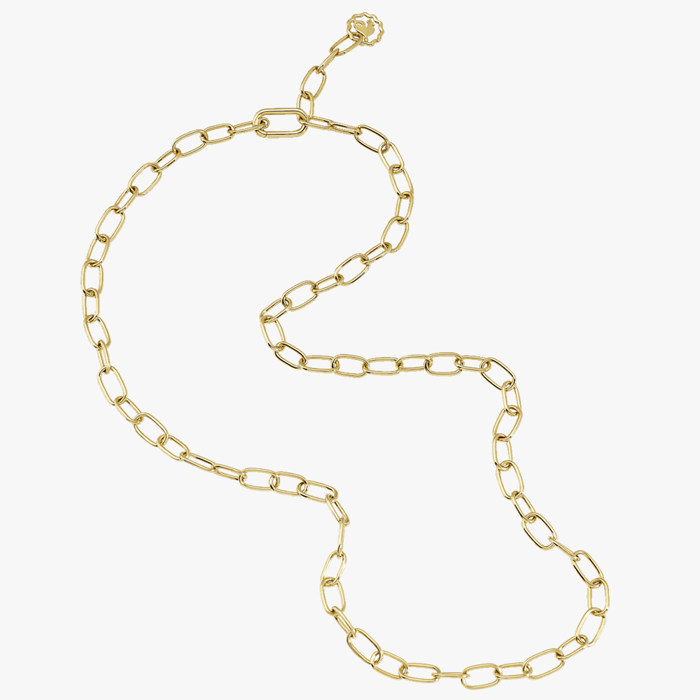 Chantecler Oval Link Chain Necklace 9kt Yellow Gold 42672
