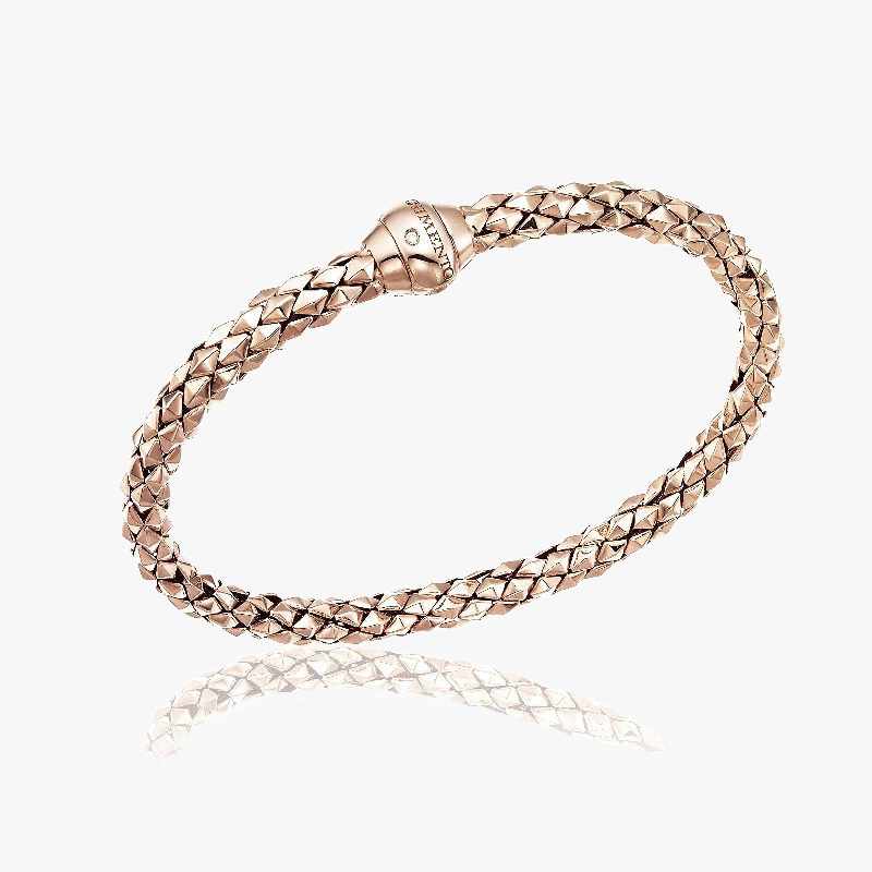 Chimento Stretch Snakeskin Bracelet in 18k Rose Gold.