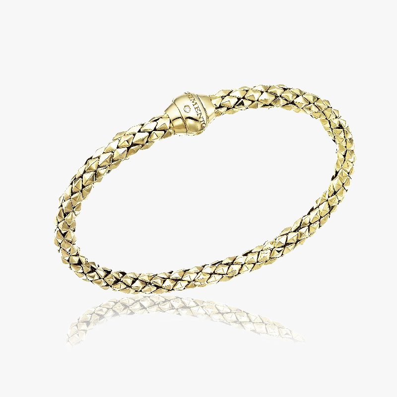 Chimento Stretch Snakeskin Bracelet in 18k Yellow Gold