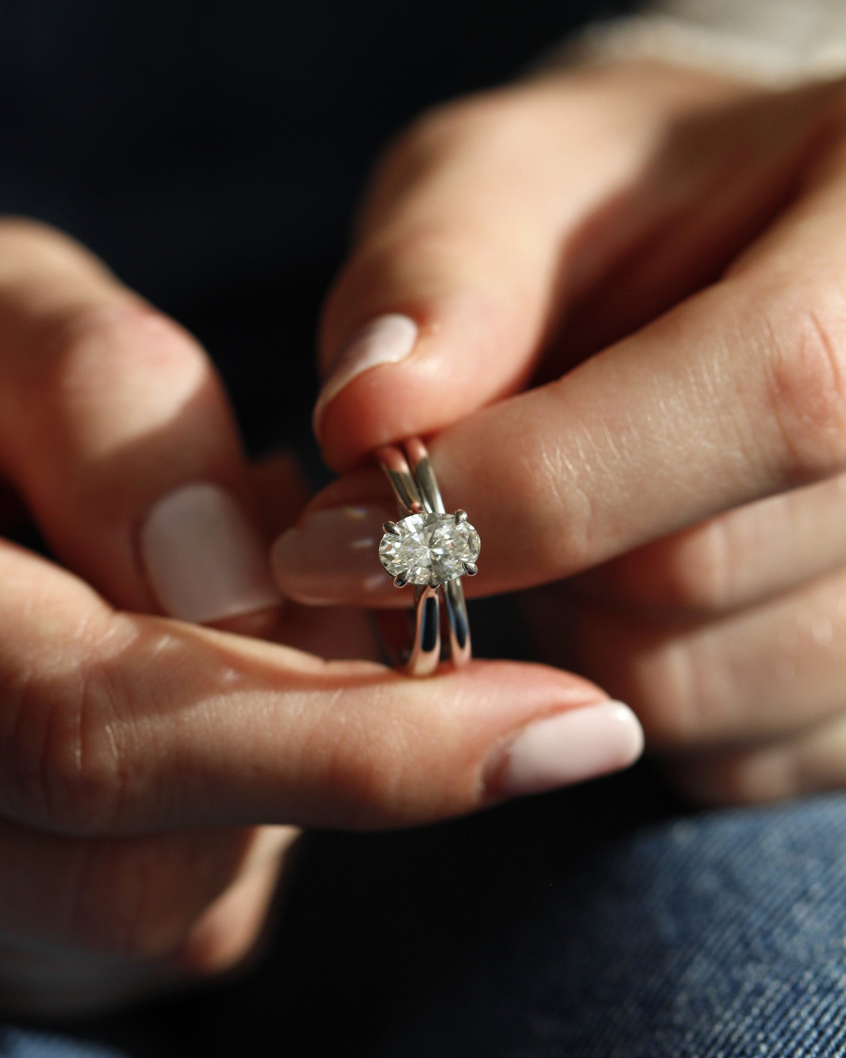 Classico Oval Solitaire Diamond Engagement Ring