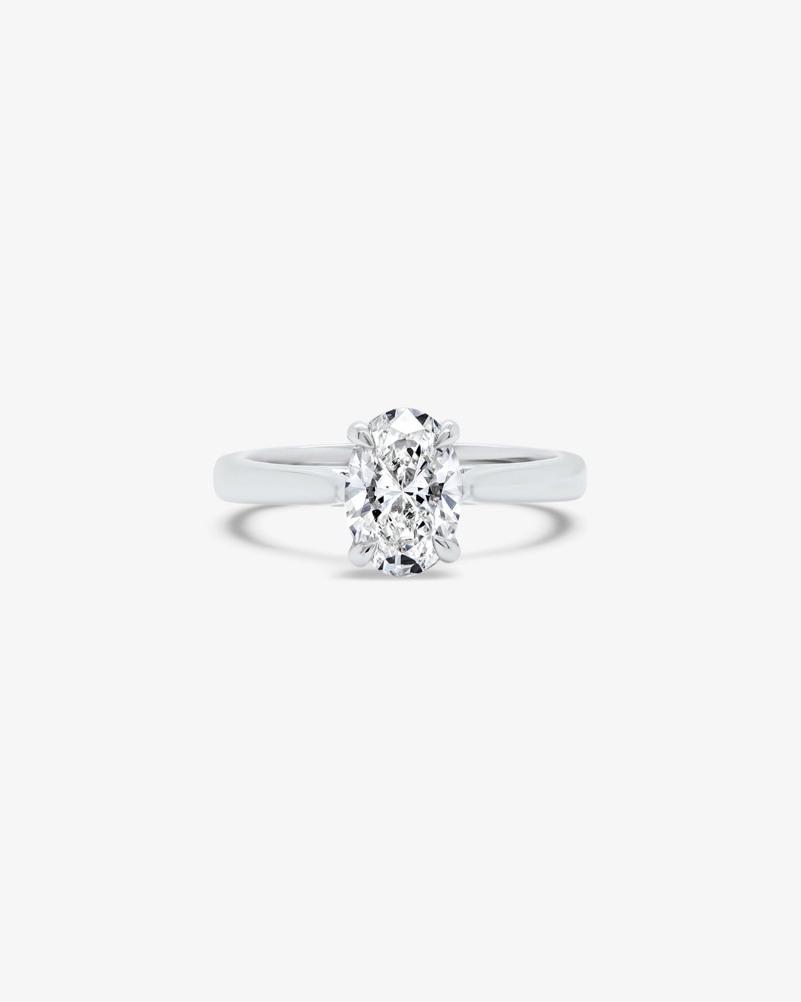 Classico Oval Solitaire Diamond Engagement Ring