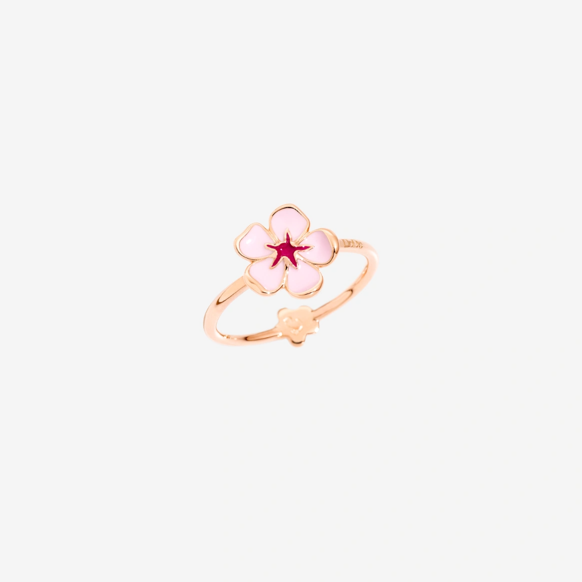 DoDo Ring CHERRY BLOSSOM Rose Gold Pink Enamel - Orsini Jewellers