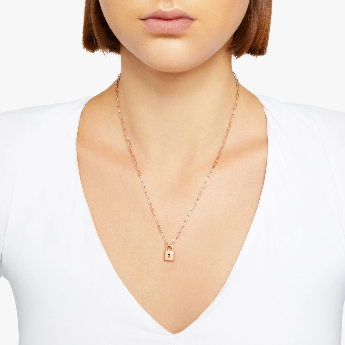 DoDo Necklace LOCK 18K Rose Gold Plated Silver - Orsini Jewellers