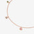 Dodo Bollicine Necklace in 9K Rose Gold with Five Coloured Gemstones - Orsini Jewellers