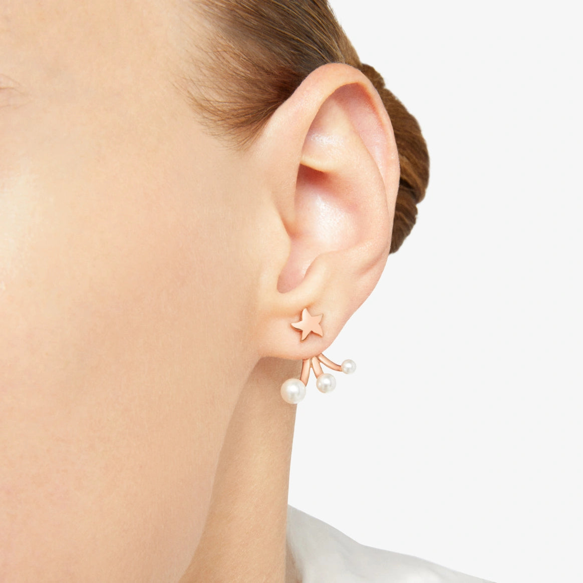 DoDo Stellina Earring in 9K Rose Gold with Crystal Beads - Orsini Jewellers