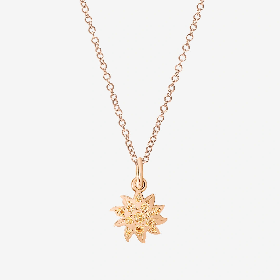 DoDo Charm SUN Rose Gold with brown diamonds - Orsini Jewellers