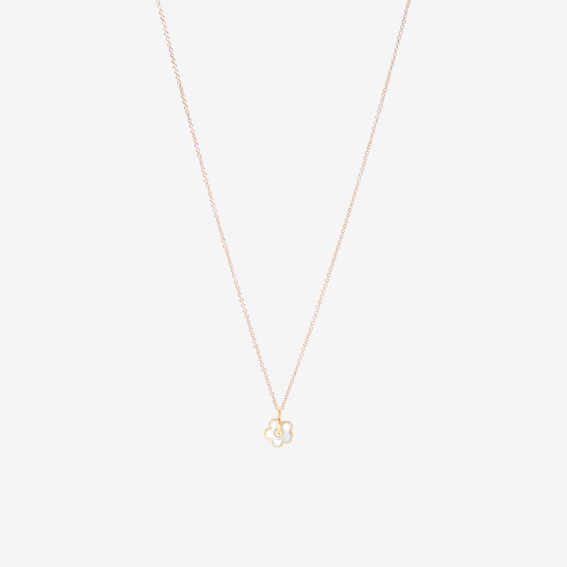 Dodo Flower Charm in 9k Rose Gold with Mother of Pearl effect - Orsini Jewellers