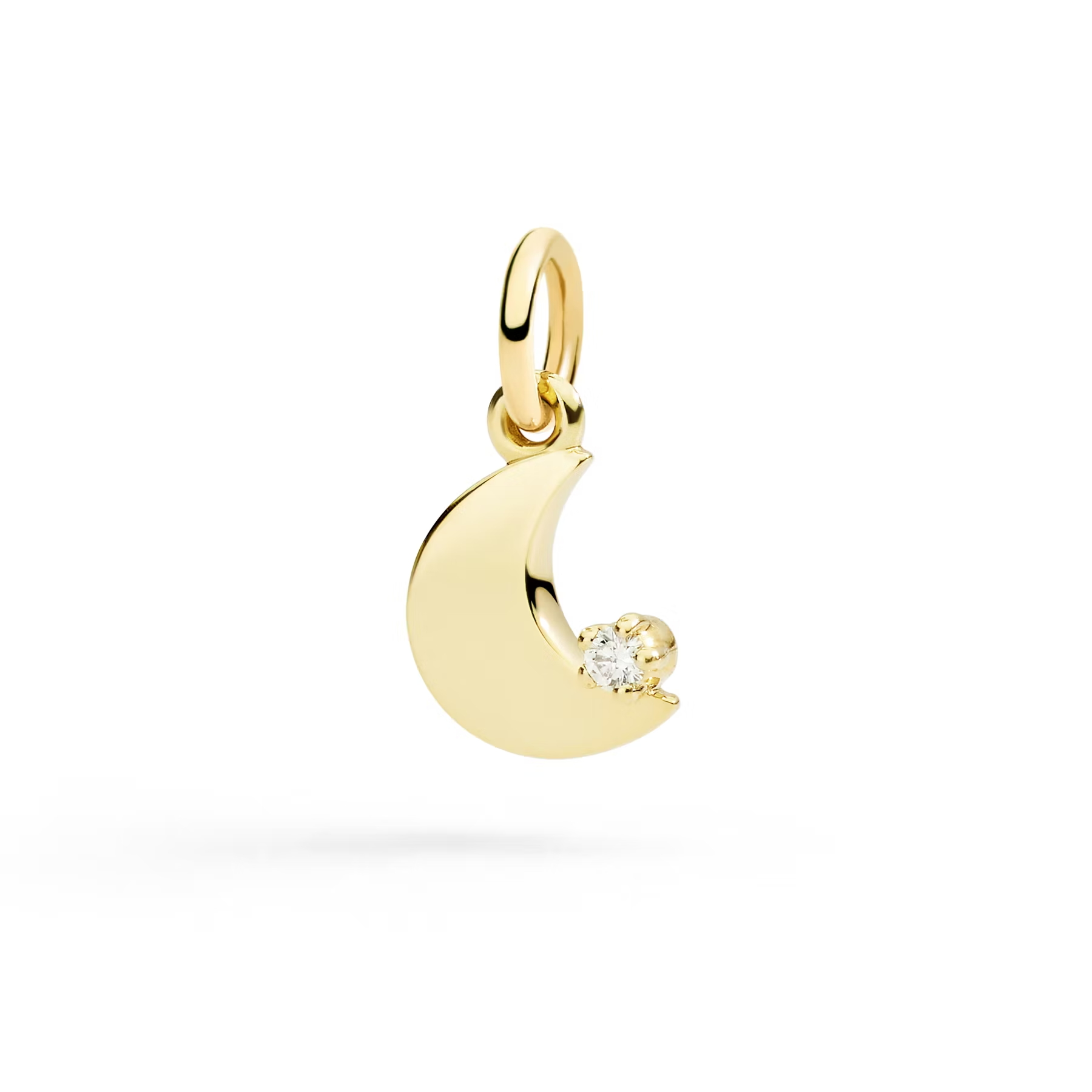 DoDo Charm MOON 9kt Yellow Gold with Diamond Detail