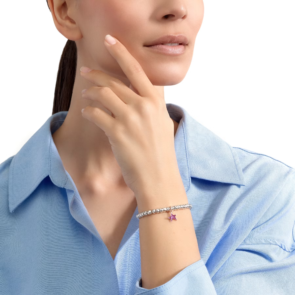 DoDo Charm Starfish in purple Mother of Pearl Enamel DMC4008-STARS-EPV9R