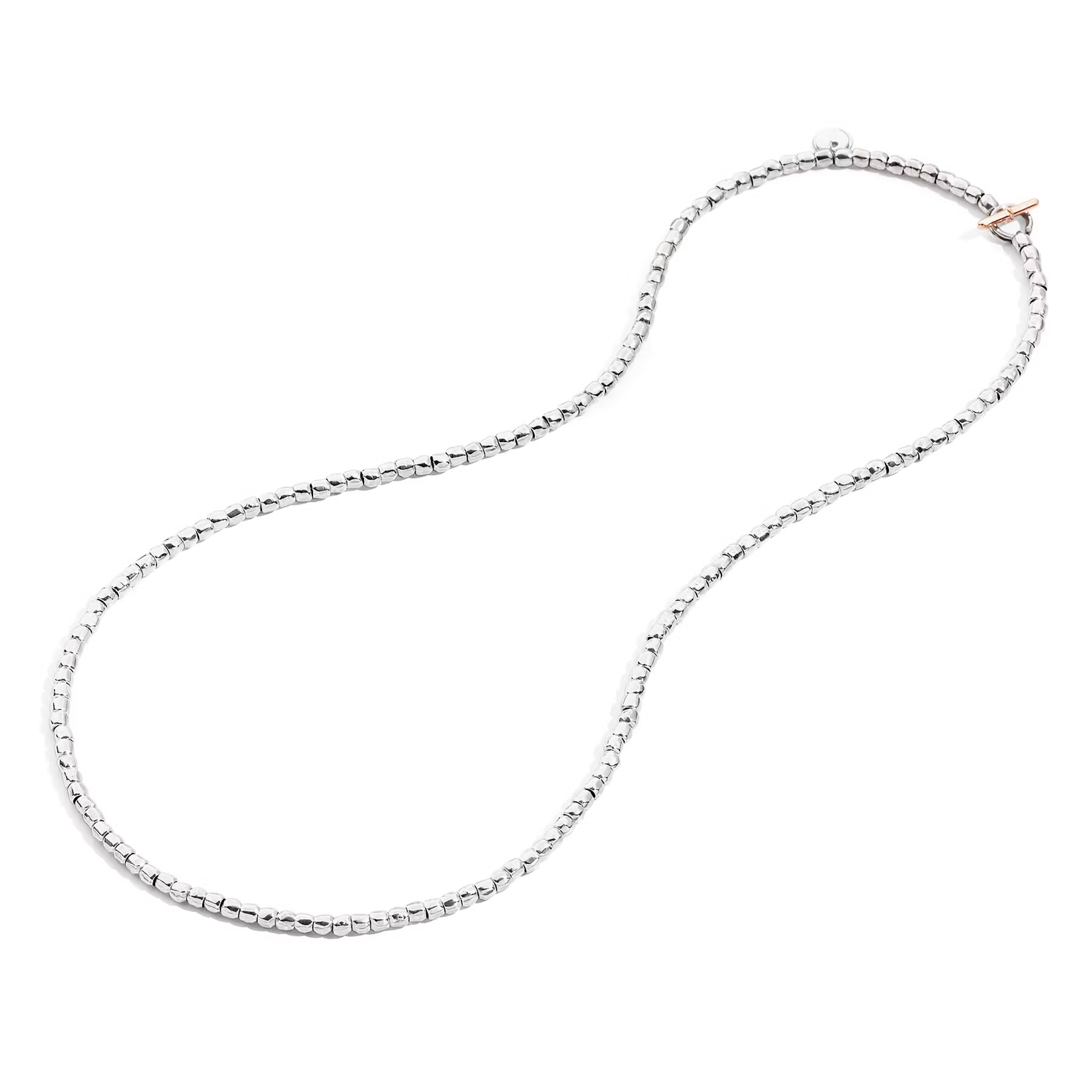 Dodo silver necklace great for layering mini granelli style
